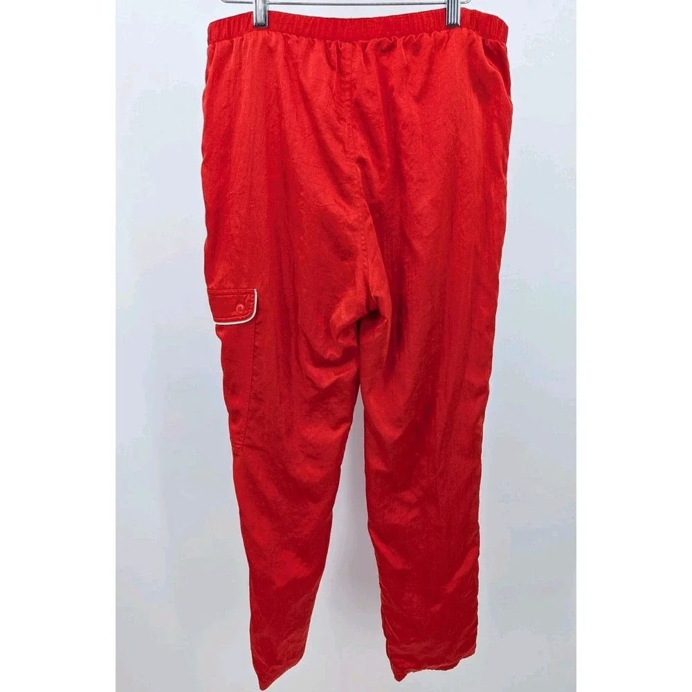RARE Vintage Adidas Trefoil Nylon Satin Red Tracksuit Malaysia Size Mens M Sport